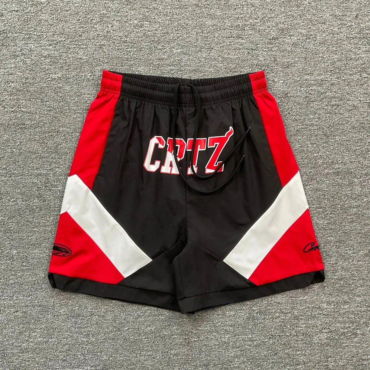 Corteiz Corteiz CRTZ 36 Shorts Black/Red/White Sporty Black - 1