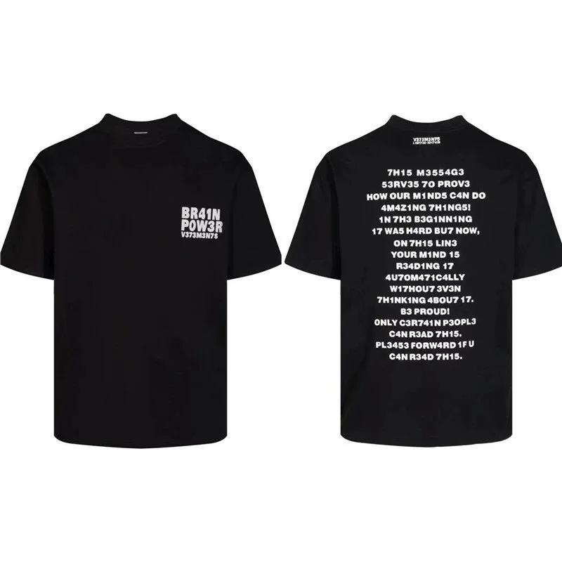 Saint Laurent Saint Laurent BR41N POW3R Black T-Shirt Black - 1