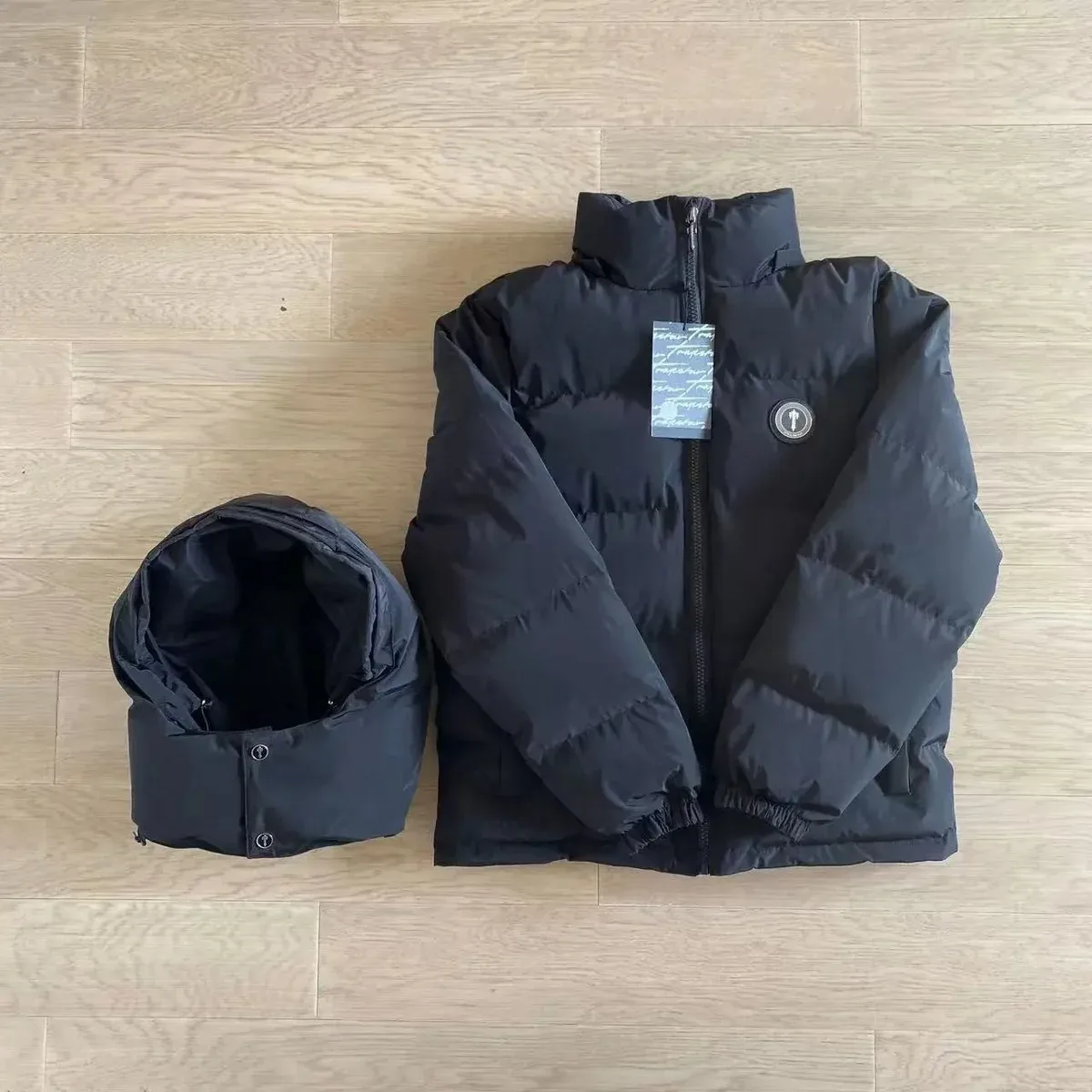 Other Black Puffer Jacket with Detachable Hood Black - 1