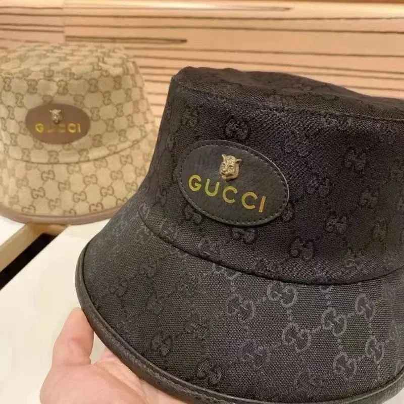 Gucci Gucci GG Monogram Bucket Hat Black Black - 1