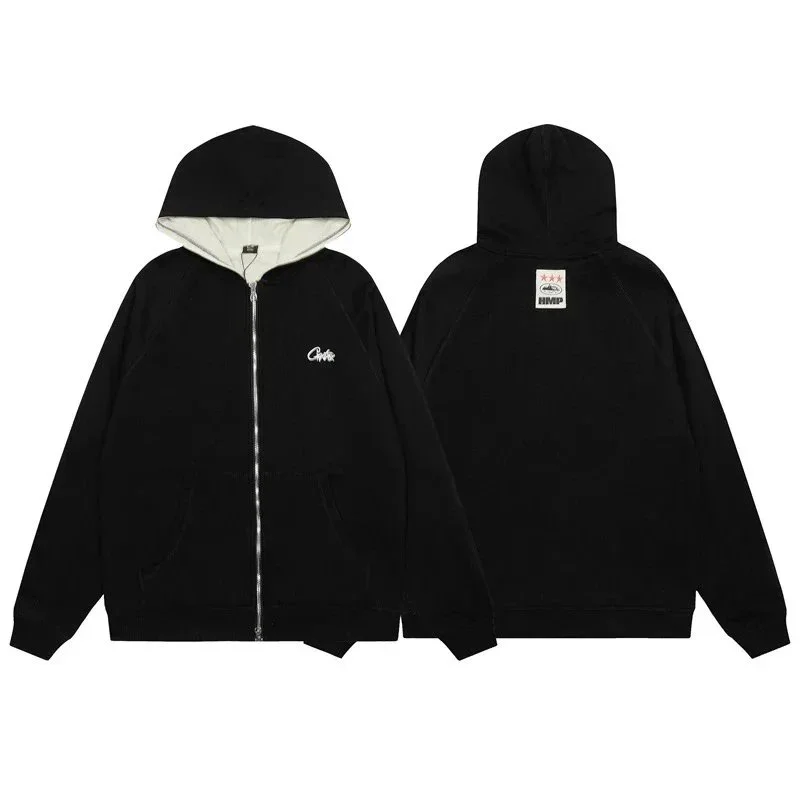Other Black/Cream Zip-Up Hoodie Black - 1