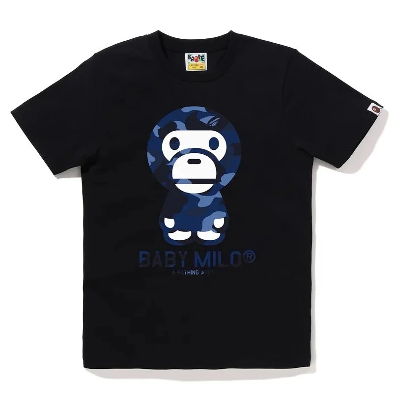 A Bathing Ape BAPE BAPE STA Baby Milo Black/Blue Camo T-Shirt Black - 1