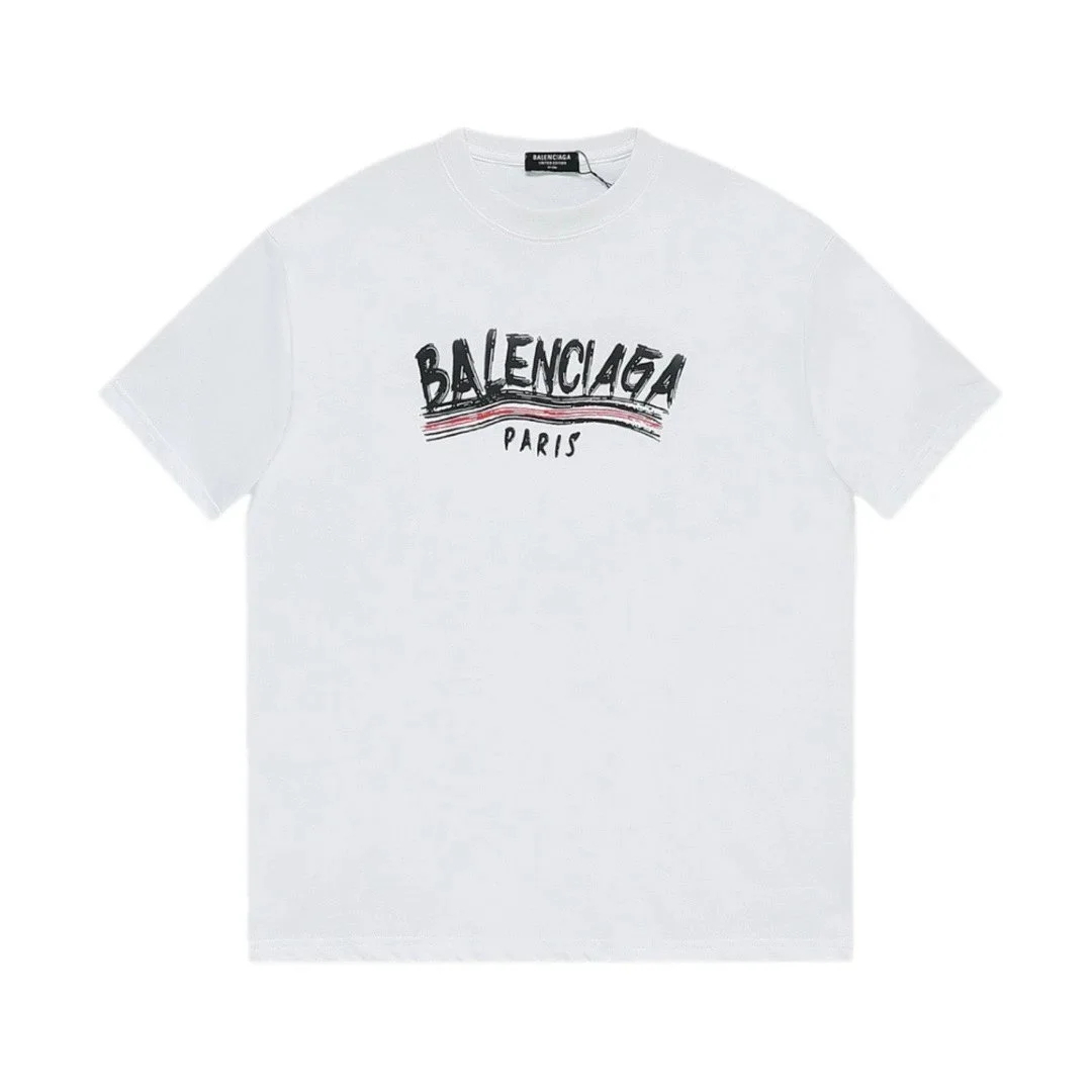 Balenciaga Balenciaga White Paris Logo T-Shirt White - 1