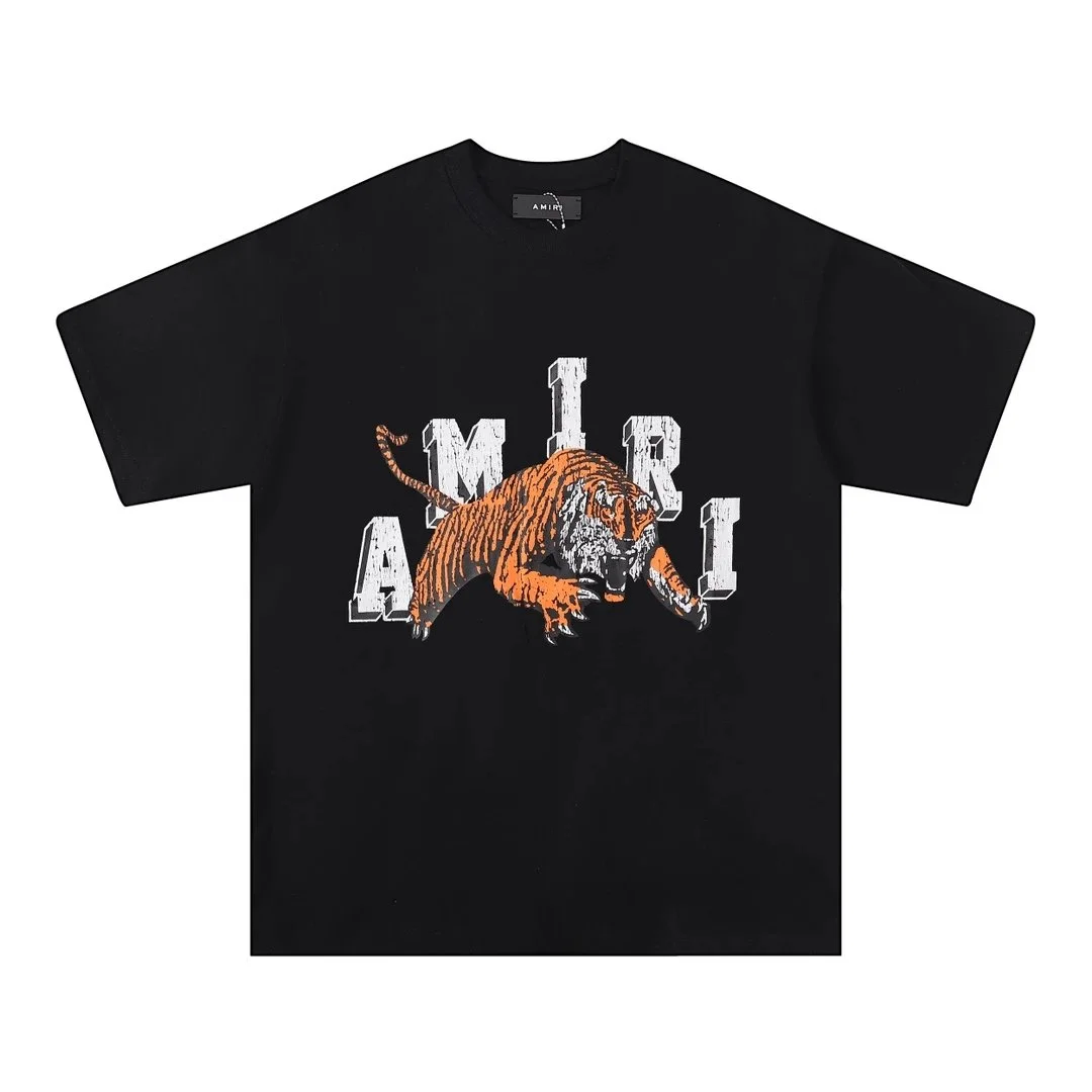 Amiri Amiri Tiger Print T-Shirt Black Black - 1