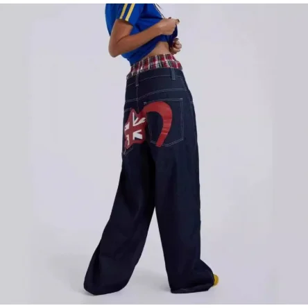 Other Unisex Navy Union Jack Denim Jeans Navy - 1