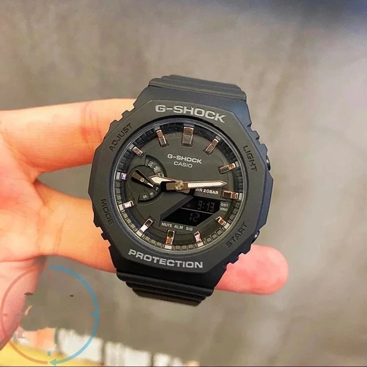 Casio Casio G-Shock GA-2100 Black Rose Gold Watch Black - 1