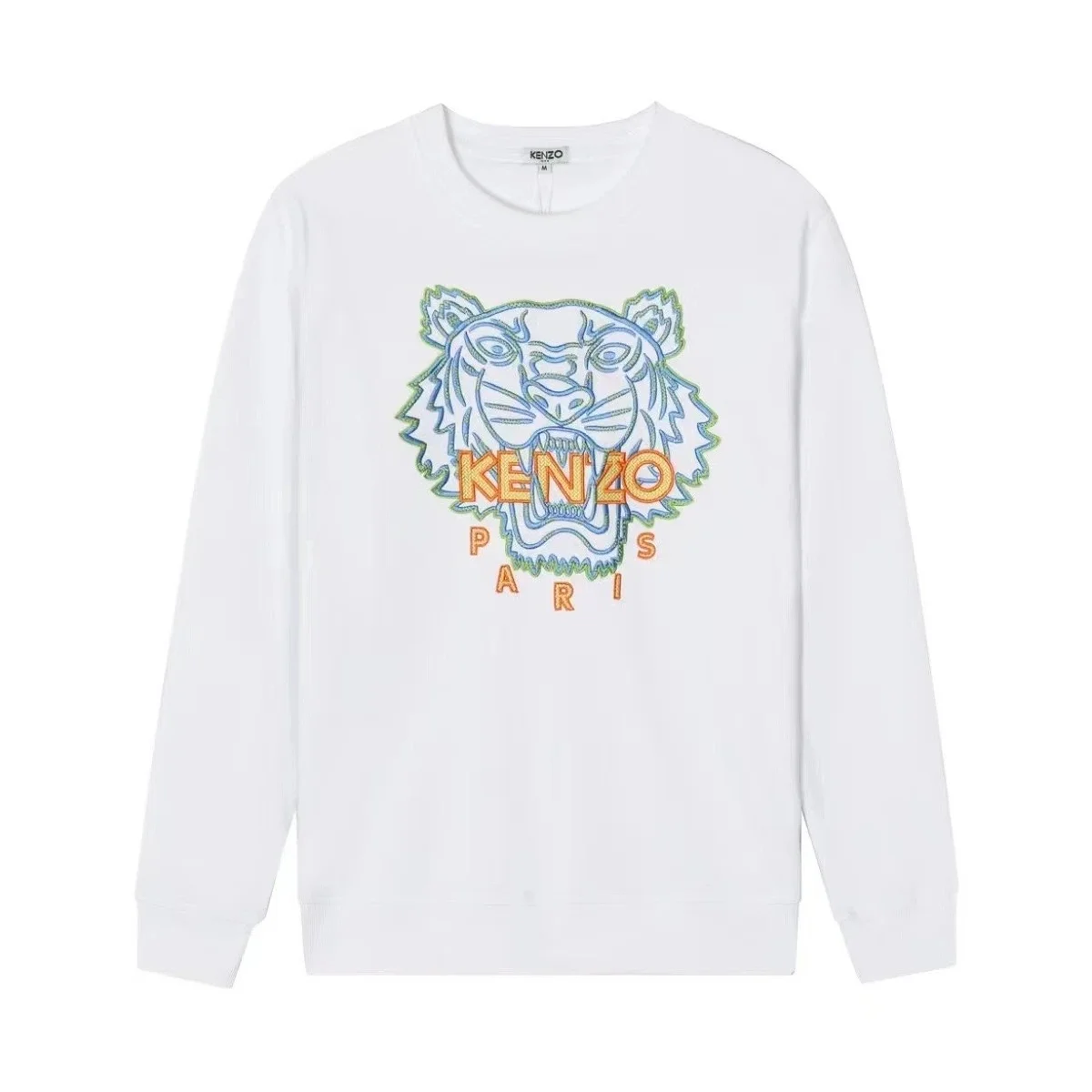 Kenzo Kenzo Tiger White Embroidered Logo Sweatshirt White
