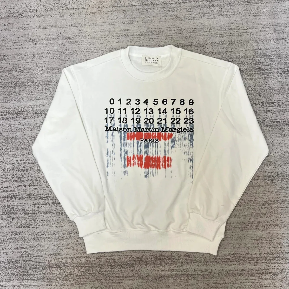 Maison Margiela Maison Margiela White Printed Crewneck Sweatshirt White - 1