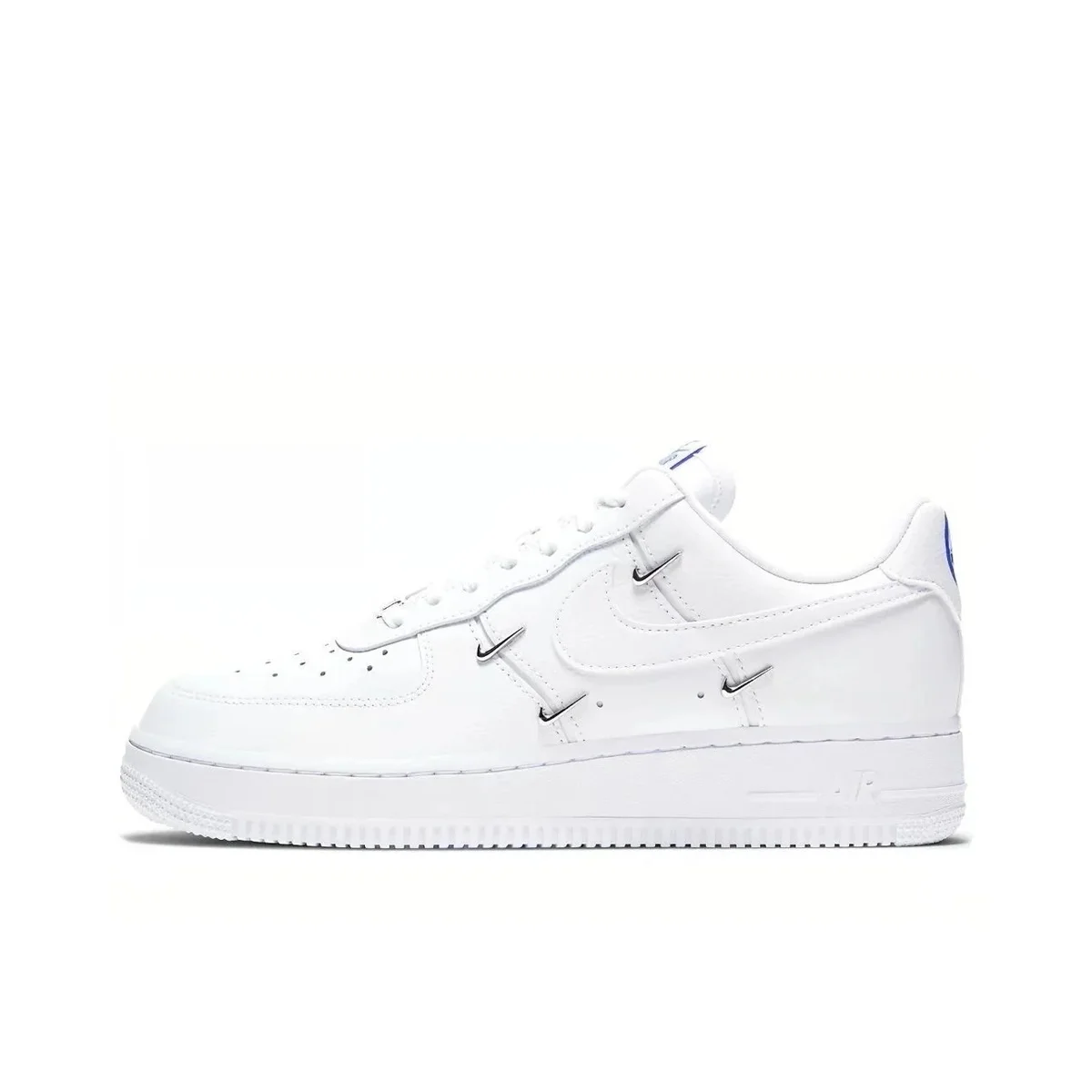Nike Nike Air Force 1 White Silver Hook Sneakers White