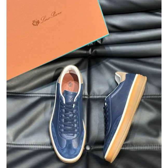 Loro Piana Blue Leather Sneakers catalog image