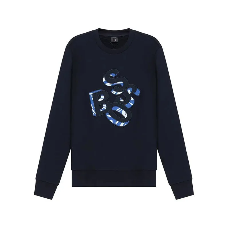 Balmain Balmain B-Bold Navy/Blue-White Striped Sweatshirt Navy