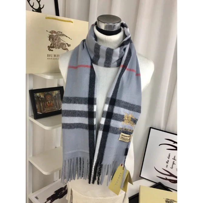 Burberry Burberry Vintage Check Light Grey Scarf Grey
