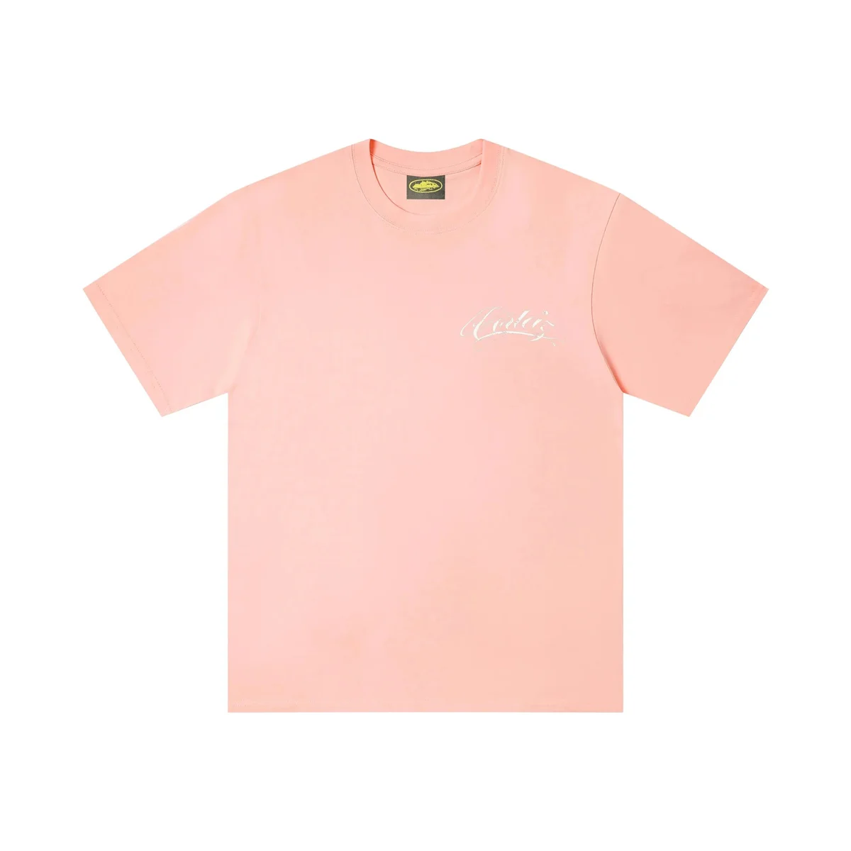 Other Unisex Pastel Pink Script Logo T-Shirt Pink - 1