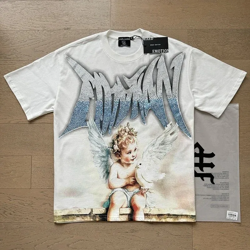 Other Unisex White 'EMOTION' Graphic T-Shirt White - 1