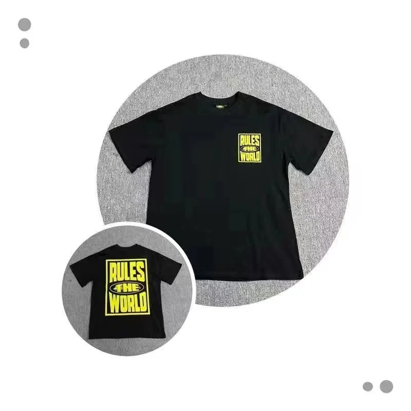 Other Black Yellow Rules the World T-Shirt Black - 1