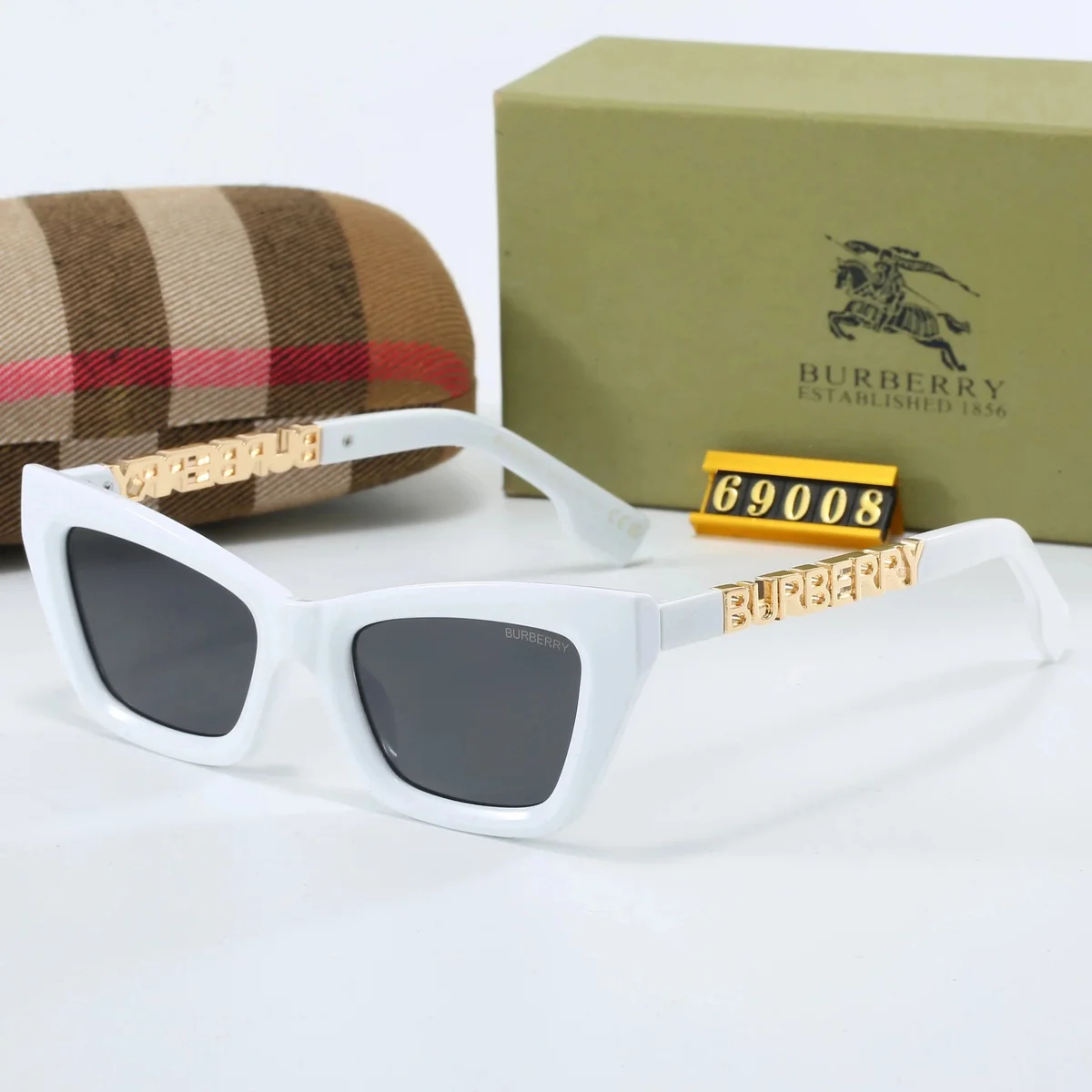 Burberry Burberry White Gold Letter Sunglasses Eyewear White - 1
