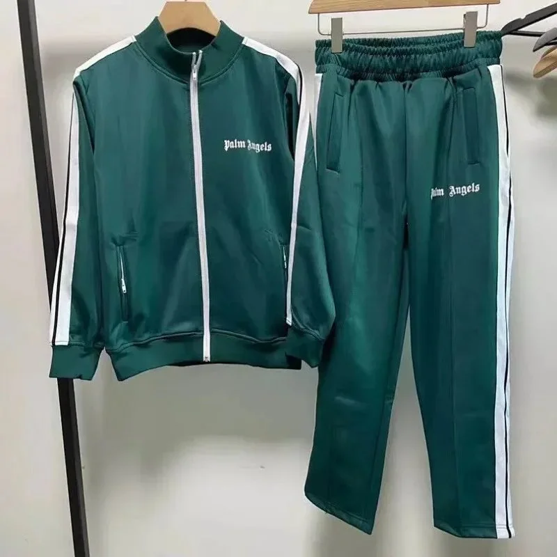 Palm Angels Palm Angels Track Suit Green/White Co-ord Set Green