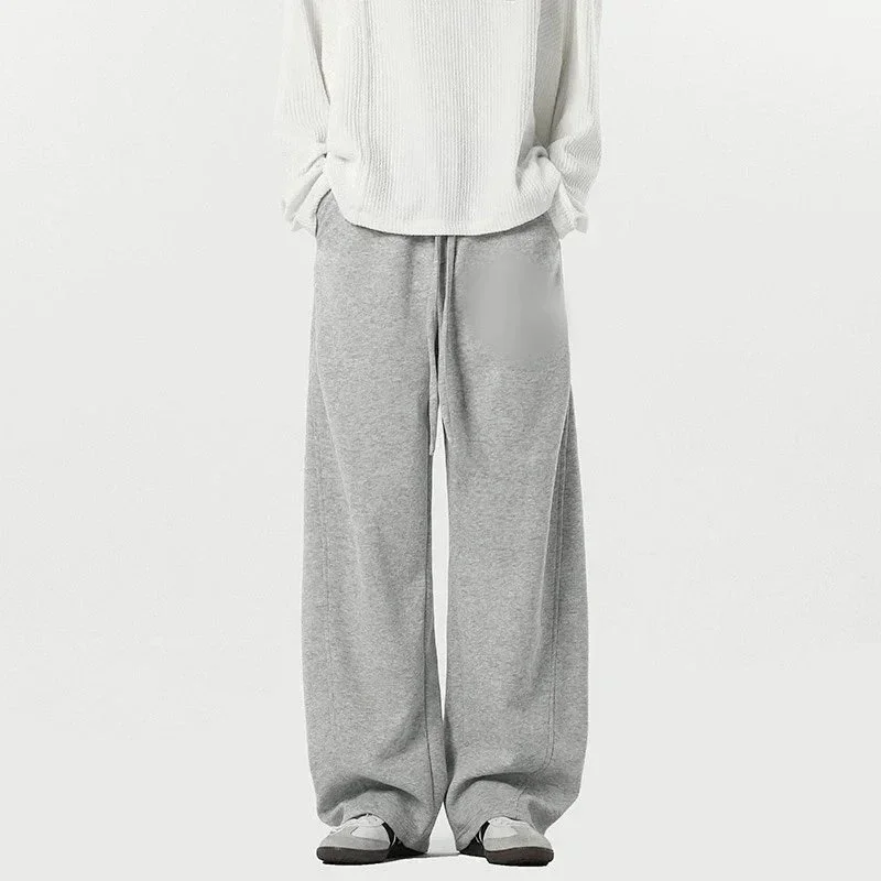 Other Grey Wide-Leg Sweatpants Casual Bottoms Grey - 1