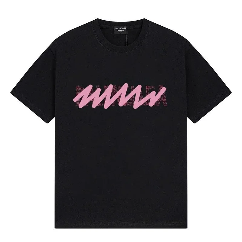 Balenciaga Balenciaga Black Pink 'MWM' T-Shirt Black - 1