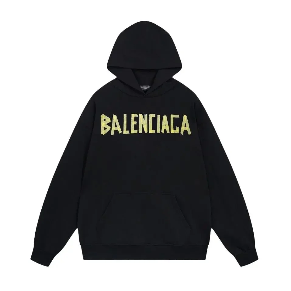 Balenciaga Balenciaga Black/Yellow Oversized Hoodie Black