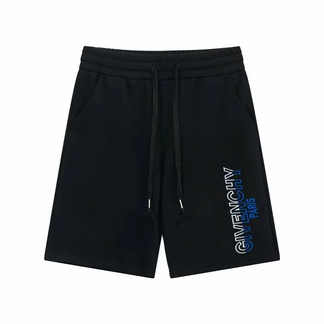 Givenchy Givenchy Black Blue Embroidered Shorts Black - 1