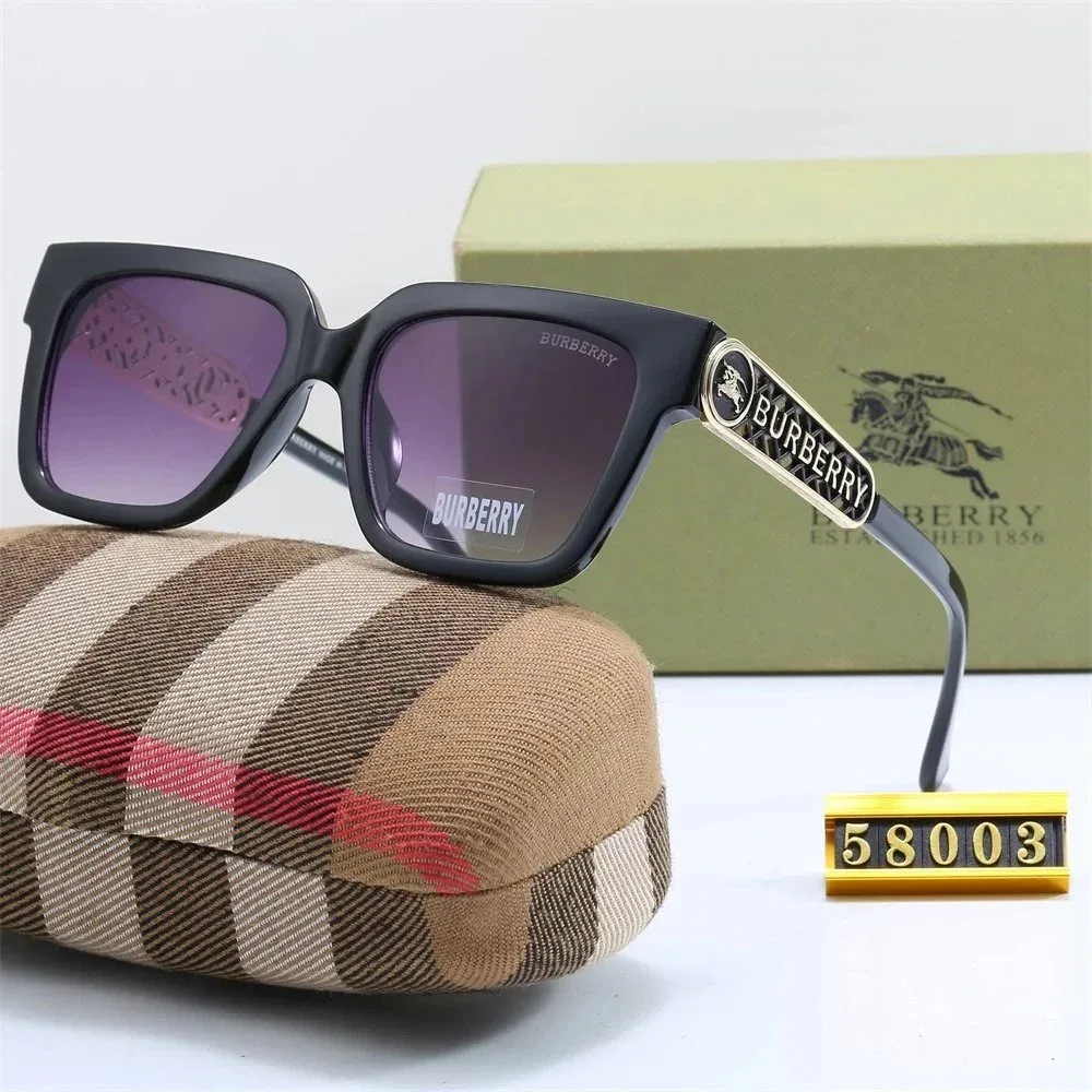 Burberry Burberry Classic Logo Sunglasses Black Purple Black - 1