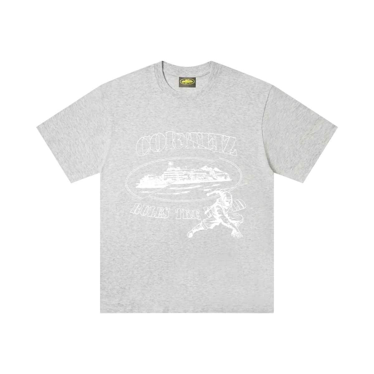 Other Grey 'Corbiniz Rules the World' Graphic T-Shirt Grey - 1