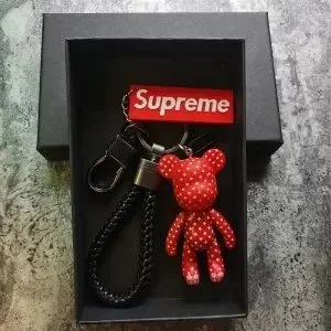 Supreme Supreme Bear Keychain Red Polka Dot Keyring Red