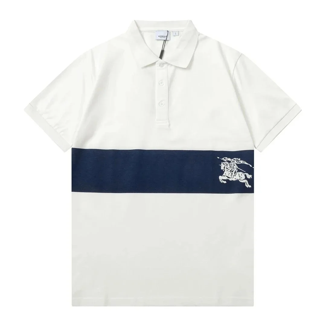Burberry Burberry Knight White/Navy Blue Polo Shirt White