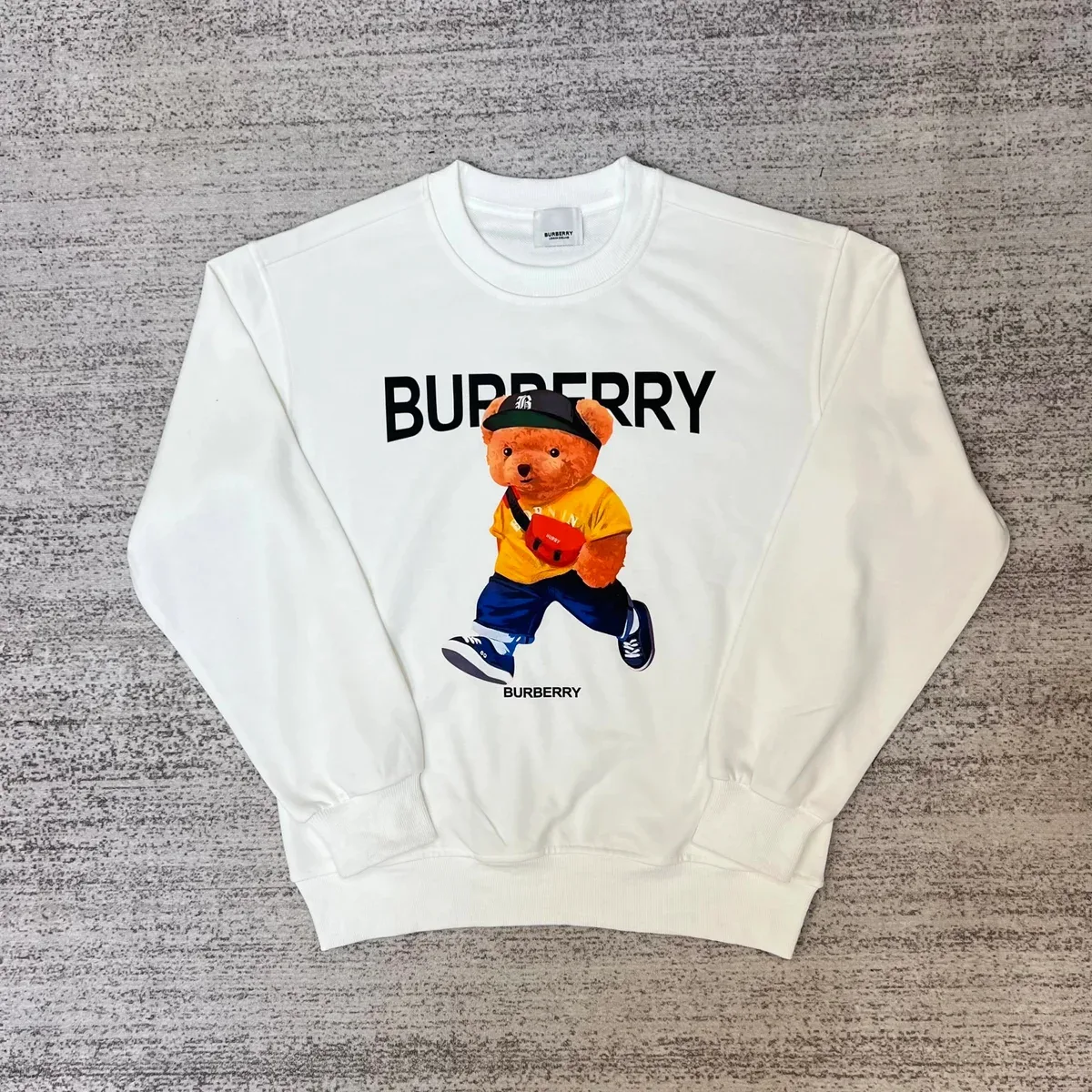 Burberry Burberry Bear Print Crewneck Sweatshirt White White - 1