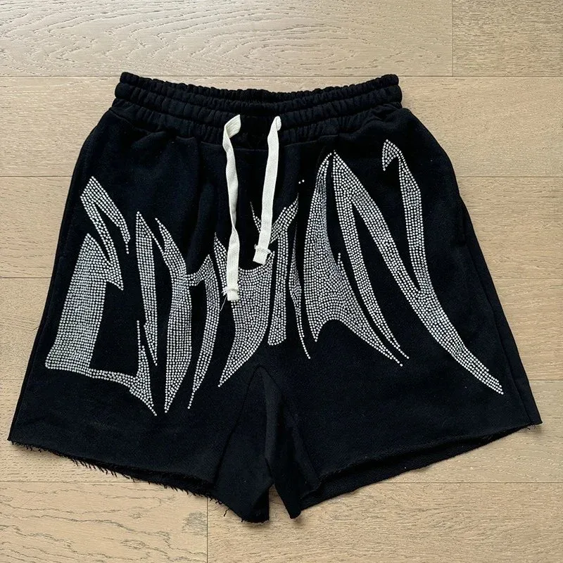 Other Black Crystal Embellished Shorts Black - 1