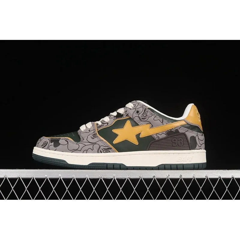 A Bathing Ape A Bathing Ape BAPE STA Olive/Army Green Low Sneakers Green - 1