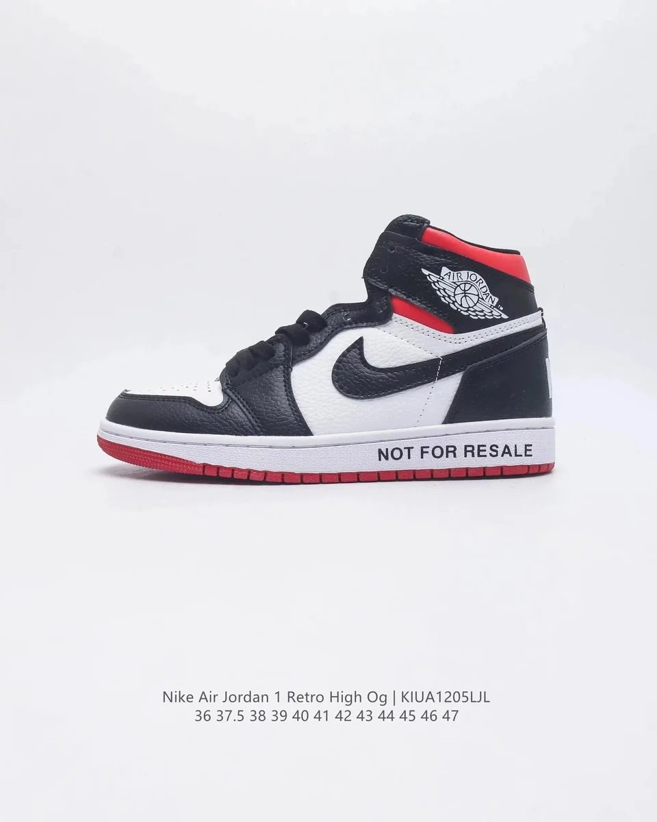 Nike Nike Air Jordan 1 Retro High Black/White/Red Sneakers Black - 1
