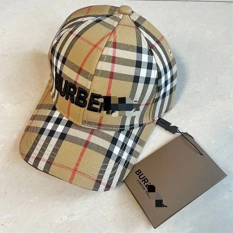 Burberry Burberry TB Monogram Classic Check Baseball Cap Beige - 1