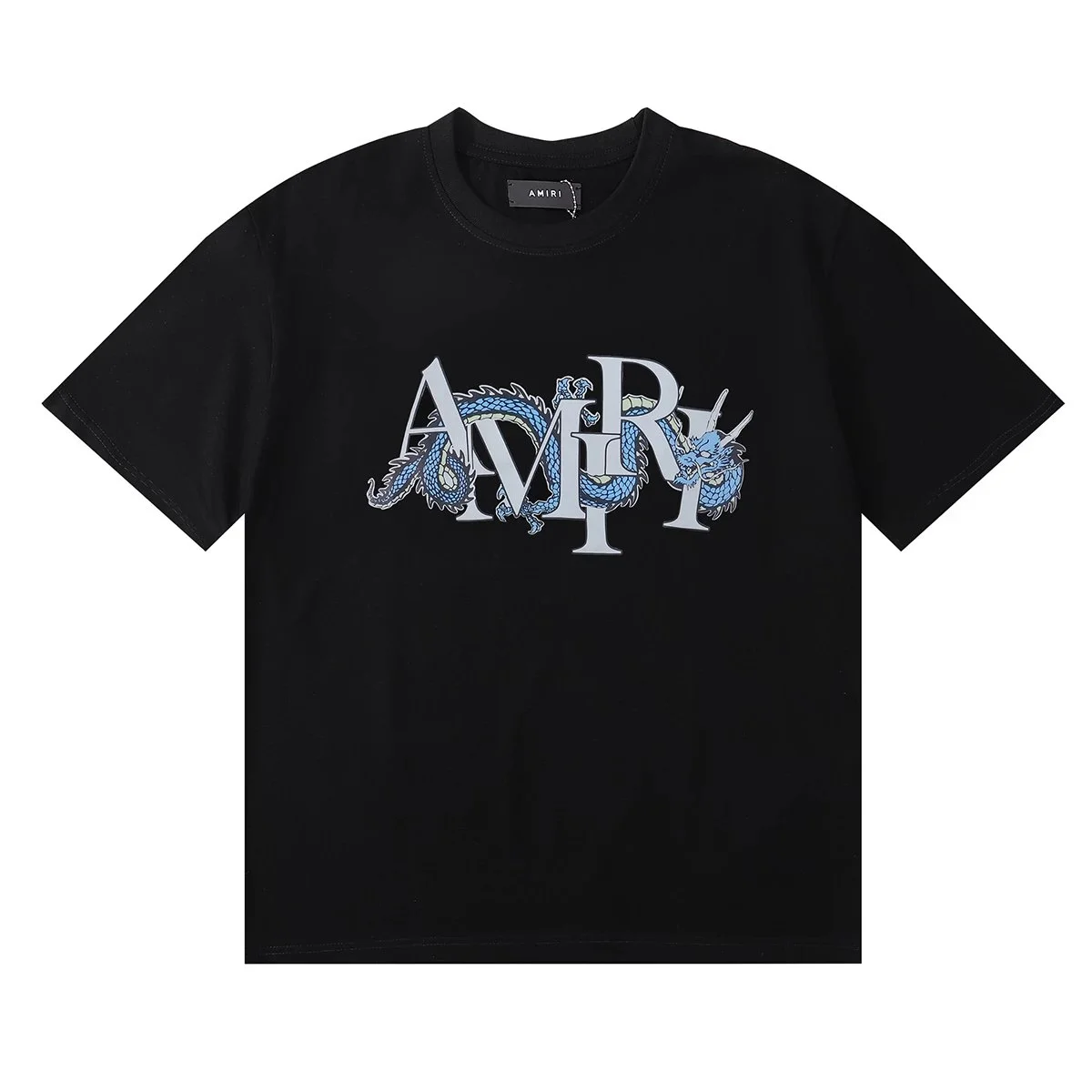Amiri Amiri Dragon Print T-Shirt Black Black - 1