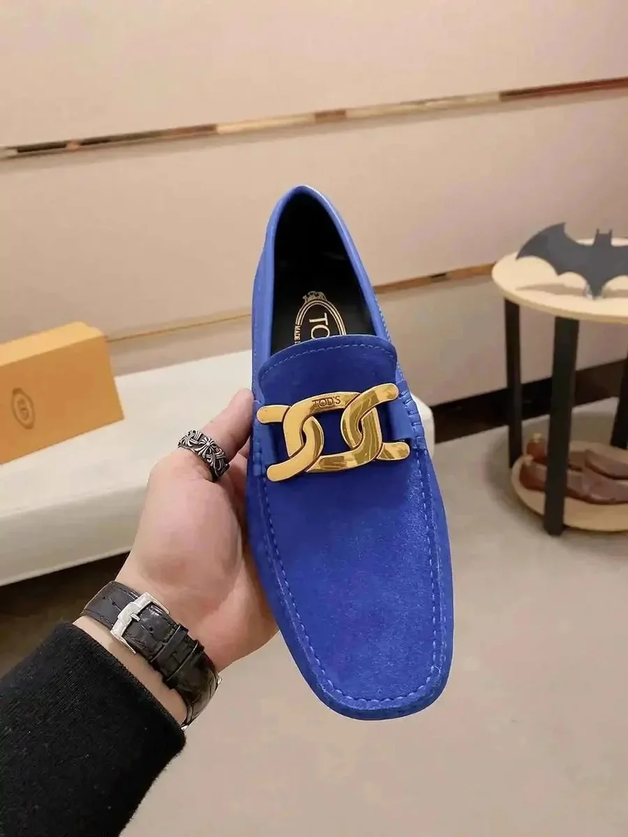 Tod's Tods T-Logo Blue Suede Loafer Blue