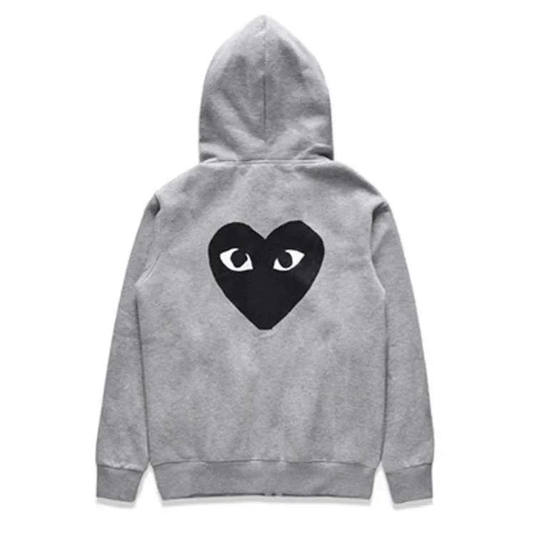 Comme des Garçons Comme des Garçons Heart Hoodie in Grey Grey - 1