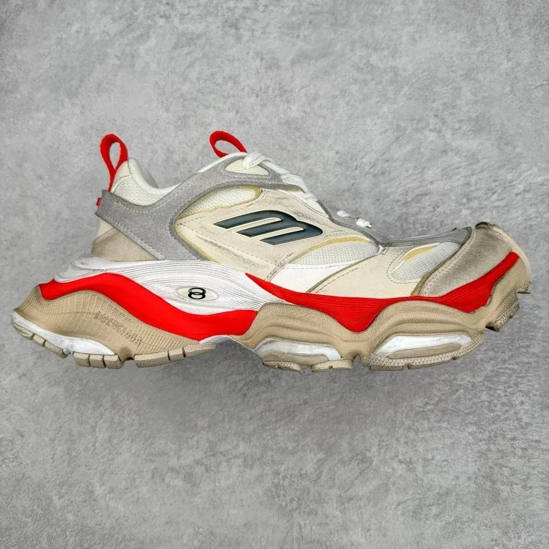 Balenciaga Balenciaga Triple S Cream/Red Sneakers Cream