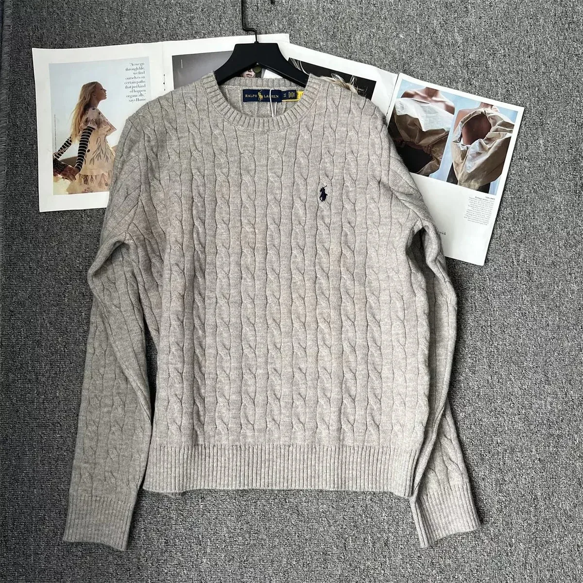 Polo Ralph Lauren Ralph Lauren Cable Knit Sweater Grey Wool Grey