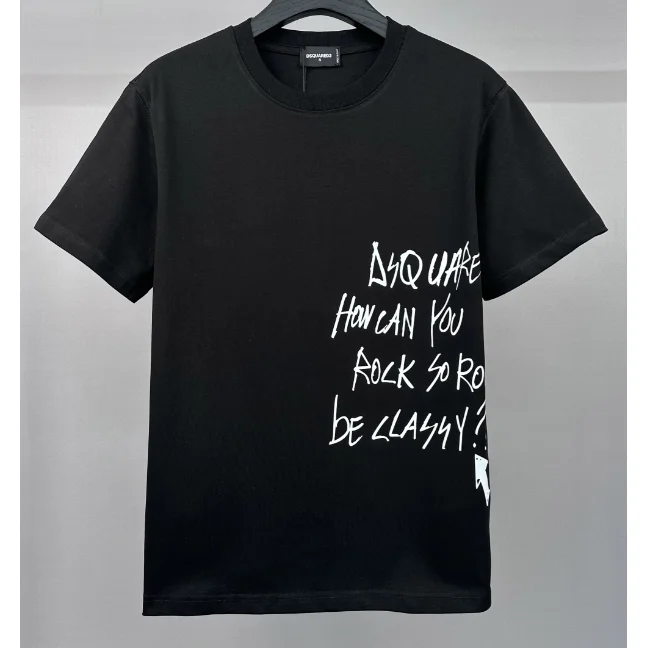 DSQUARED2 DSQUARED2 Black/White Graphic T-Shirt Black