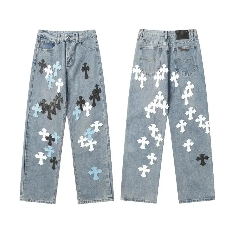 Chrome Hearts Chrome Hearts Cross Denim Jeans Blue - 1