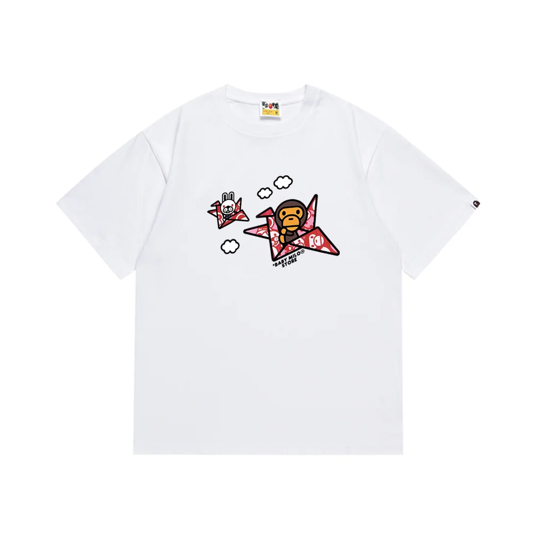 A Bathing Ape A Bathing Ape BAPE STA White Origami T-Shirt White - 1
