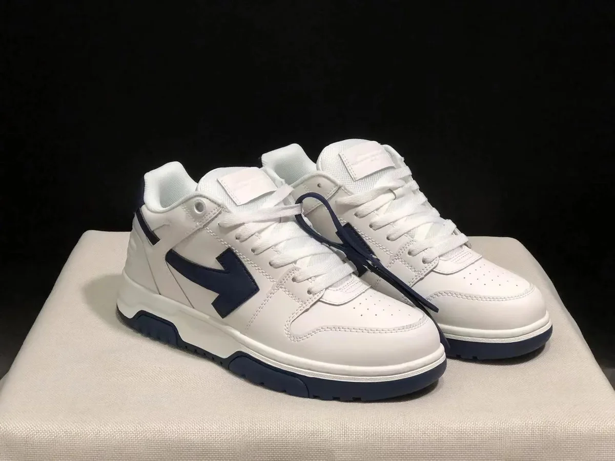 Palm Angels Palm Angels White/Navy Arrow Sneakers White