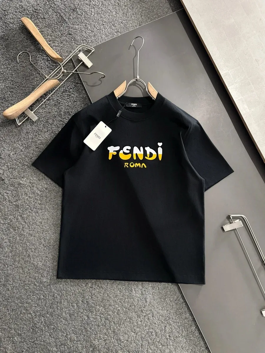 Fendi Fendi Fendi Roma Black T-Shirt Black - 1