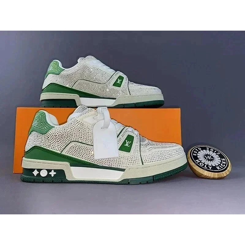 Louis Vuitton Louis Vuitton LV Trainer White/Green Sneakers White