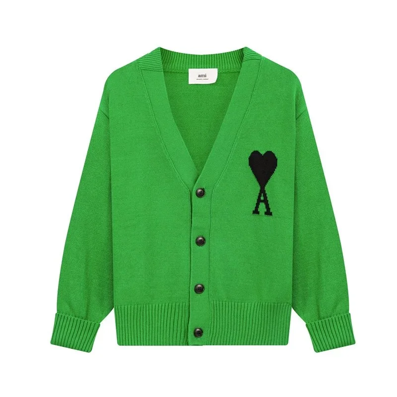 Ami Paris Ami Paris Ami de Coeur Green Cardigan Green