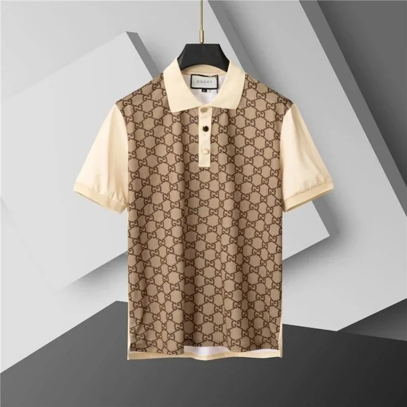 Gucci Gucci GG Monogram Polo Shirt Beige A38 Men Beige - 1