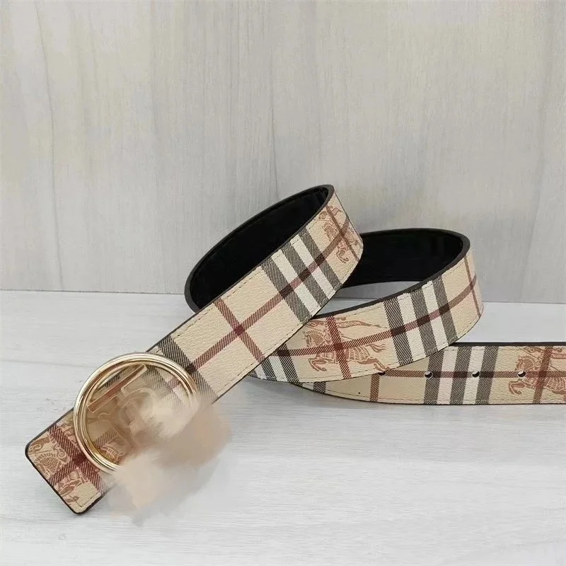 Burberry Burberry TB Monogram Belt Beige Checkered Belt Beige - 1