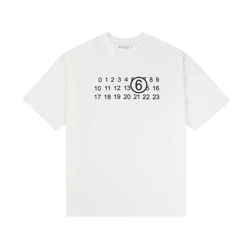 MM6 Maison Margiela MM6 Maison Margiela White Number Print T-Shirt White