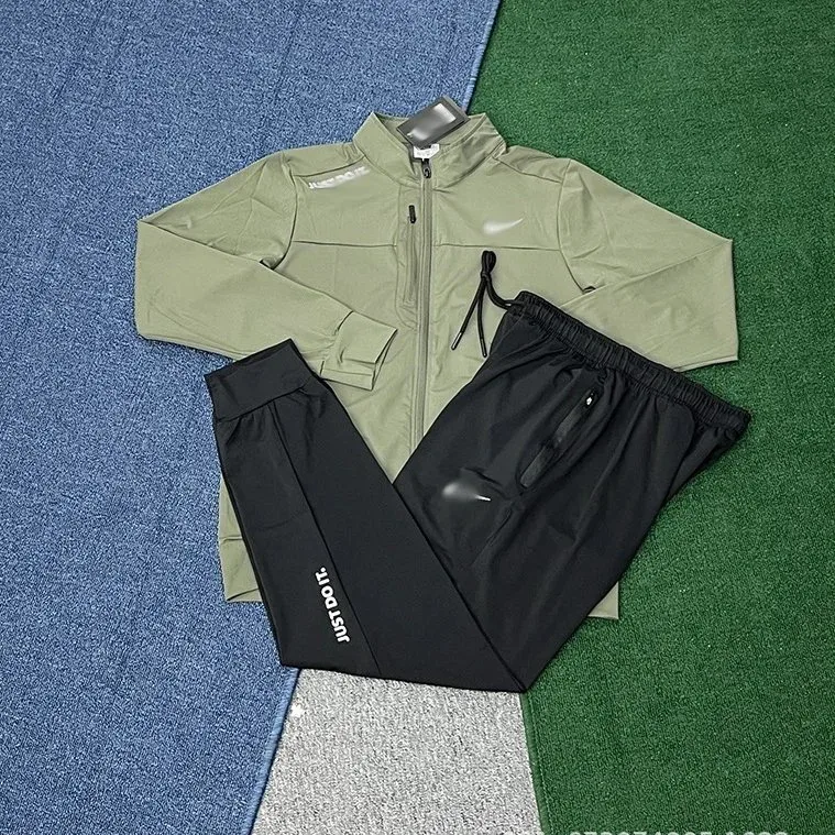 Nike Nike Air Tech Fleece Green & Black Tracksuit Green - 1